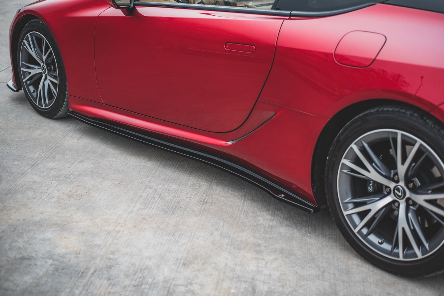 Seitenschweller Ansatz für Lexus LC 500 schwarz Hochglanz