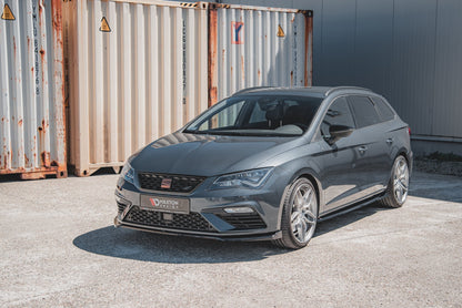 Front Ansatz V.7 für Seat Leon Cupra / FR Mk3 FL schwarz matt