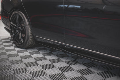 Seitenschweller Ansatz für Mercedes-Benz E W213 schwarz matt