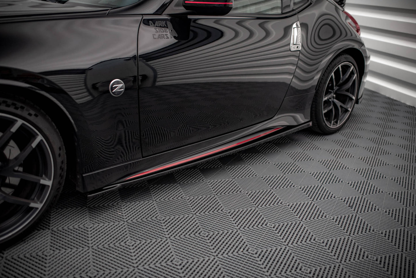 Seitenschweller Ansatz für V.1 für Nissan 370Z Nismo Facelift schwarz matt