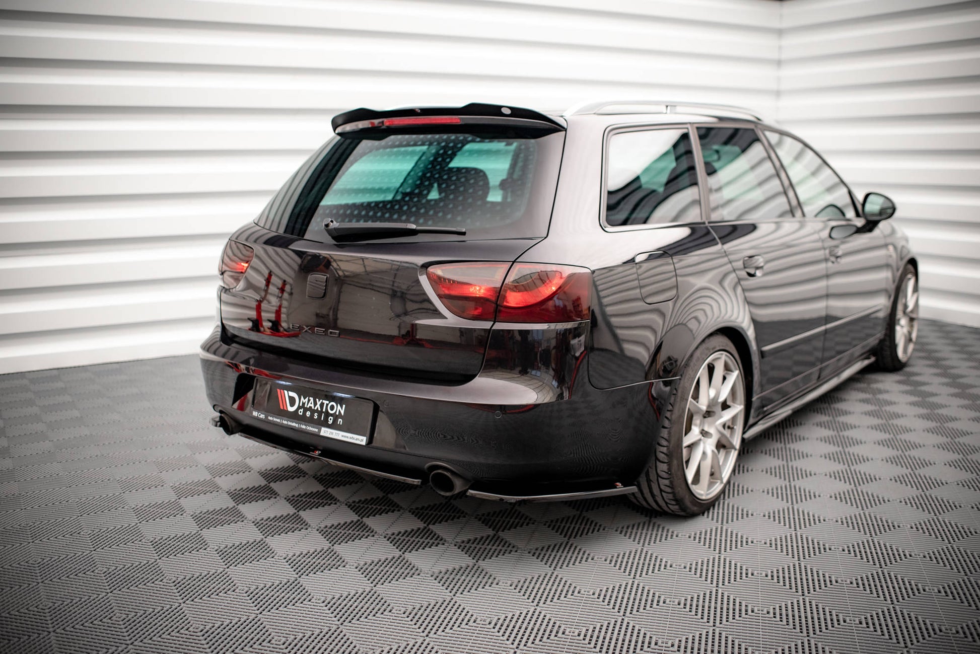 Heck Ansatz Flaps Diffusor für Seat Exeo schwarz matt