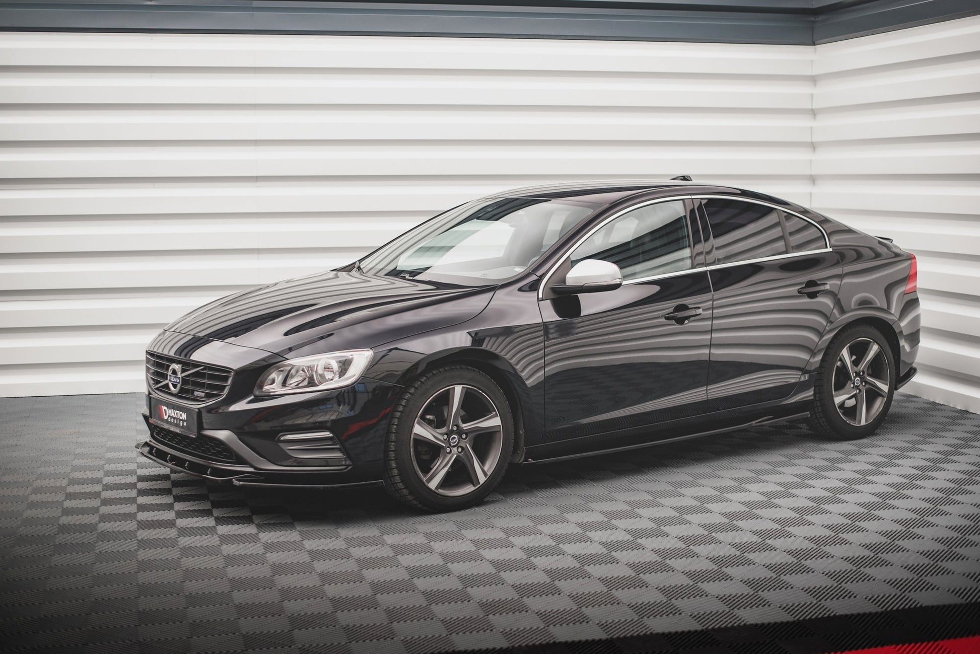 Seitenschweller Ansatz für Volvo S60 R-Design Mk2 schwarz matt