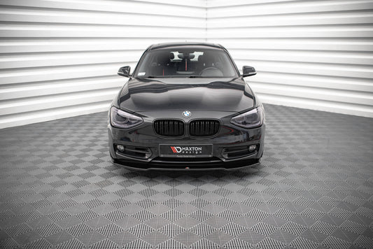 Front Ansatz V.1 für BMW 1er F20 schwarz Hochglanz