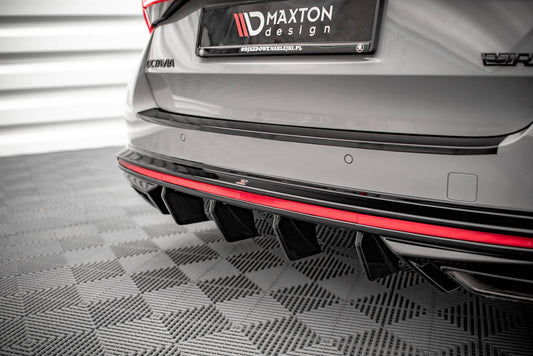 Diffusor Heck Ansatz für Skoda Octavia RS Mk4 schwarz matt