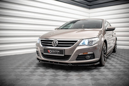 Front Ansatz V.3 für Volkswagen Passat CC schwarz Hochglanz