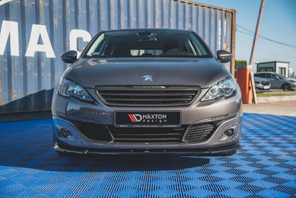 Front Ansatz V.2 für Peugeot 308 Mk2 Facelift schwarz Hochglanz