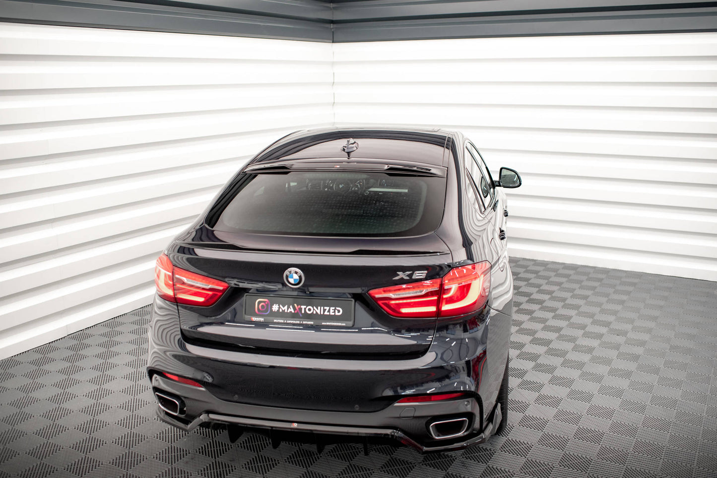 Heckscheiben Spoiler für BMW X6 M-Paket F16 schwarz matt