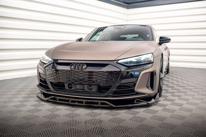 Front Ansatz V.2 für Audi e-Tron GT / RS GT Mk1 schwarz Hochglanz