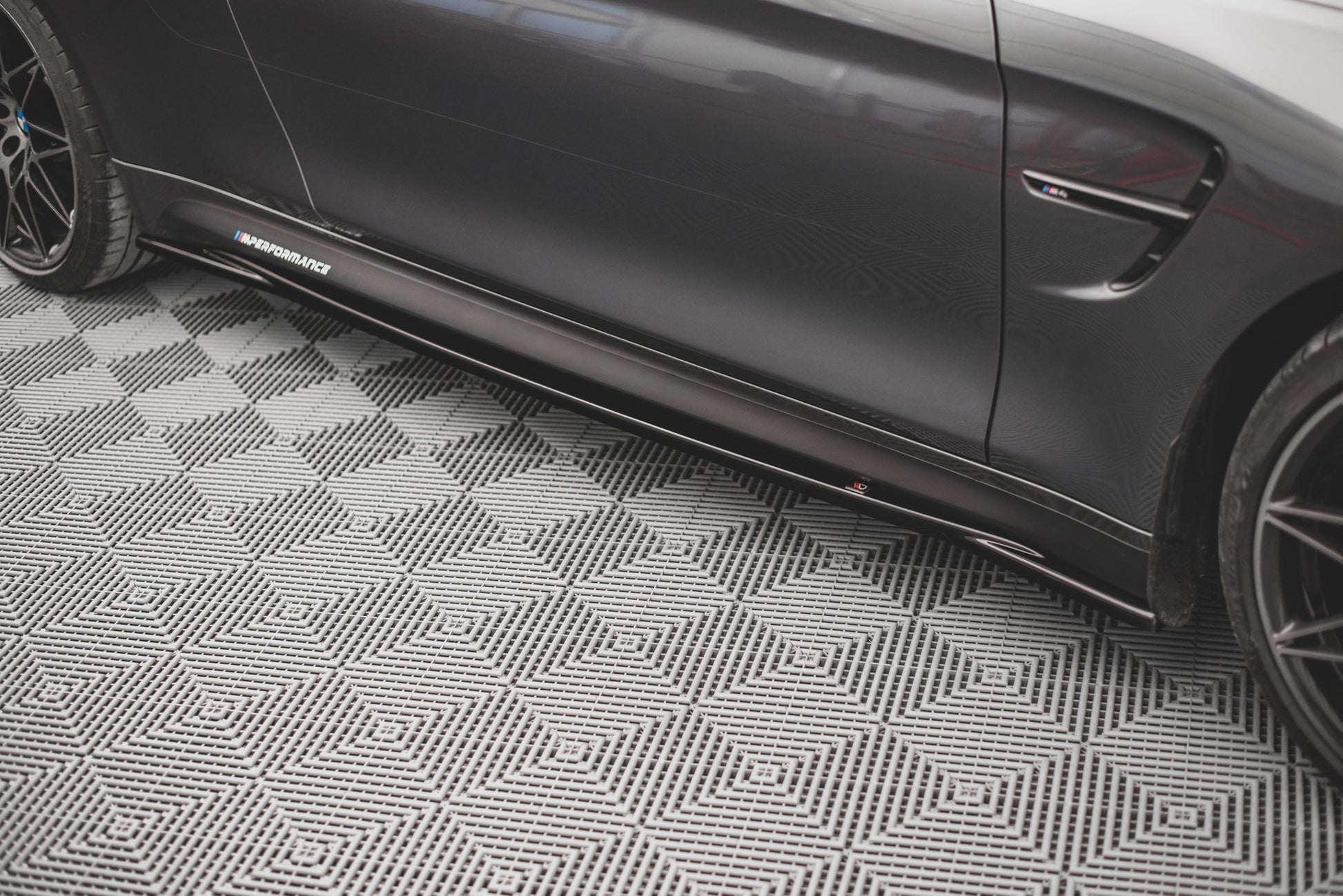 Seitenschweller Ansatz für BMW M4 F82 Carbon Look