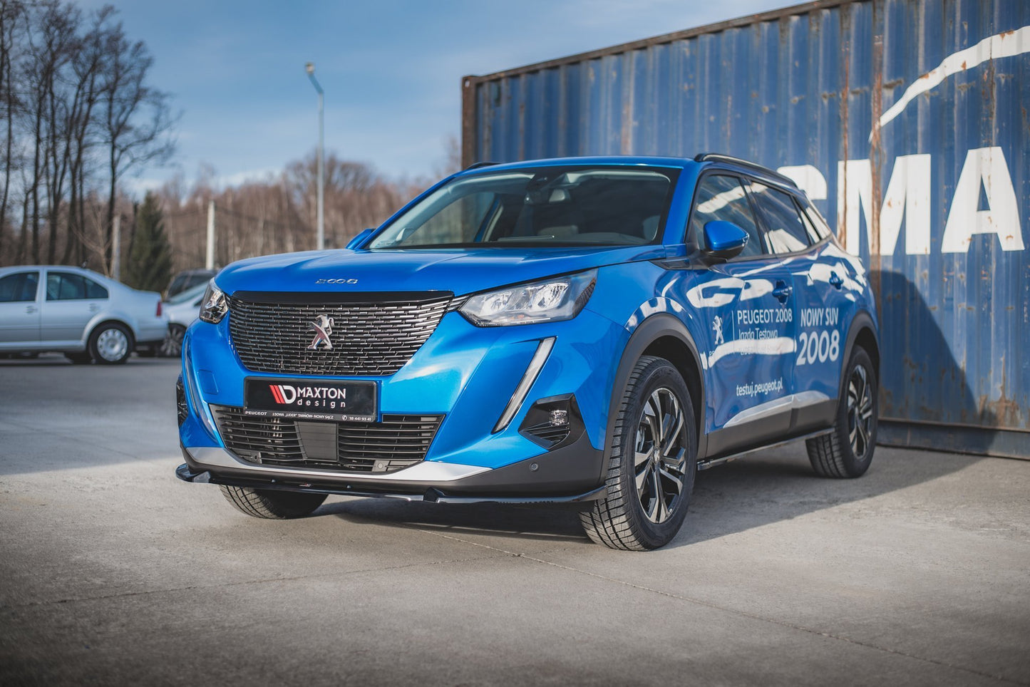 Front Ansatz V.1 für Peugeot 2008 Mk2 schwarz matt