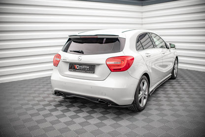 Heck Ansatz Flaps Diffusor V.2 für Mercedes-Benz A W176 schwarz matt