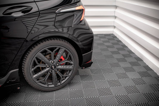 Street Pro Heck Ansatz Flaps Diffusor +Flaps für Hyundai I20 N Mk3 schwarz Hochglanz