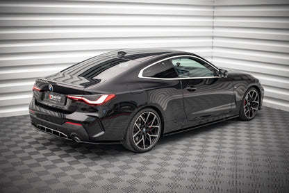 Heck Ansatz Flaps Diffusor V.1 für BMW 4er M-Paket G22 Carbon Look