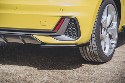 Heck Ansatz Flaps Diffusor für Audi A1 S-Line GB schwarz matt