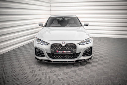 Front Ansatz V.3 für BMW 4er Gran Coupe M-Paket G26 schwarz matt