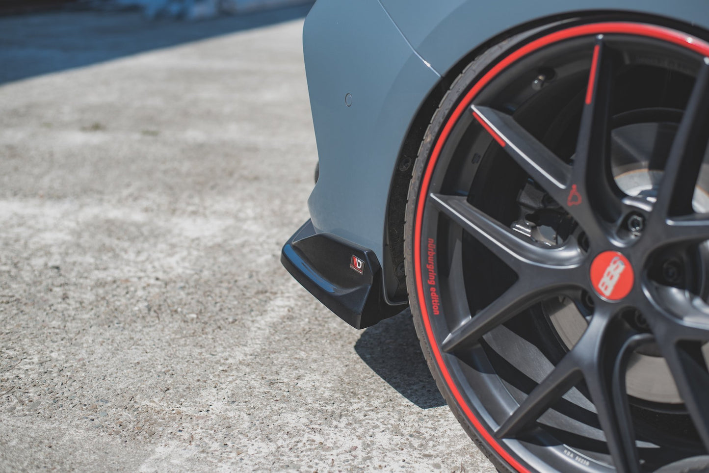 Heck Ansatz Flaps Diffusor V.4 für BMW 1er F40 M-Paket/ M135i schwarz matt