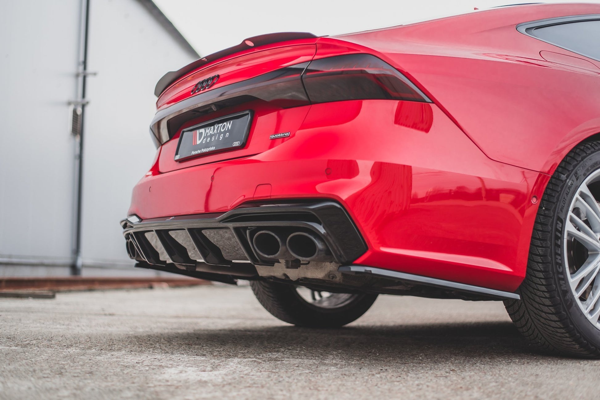 Diffusor Heck Ansatz für Audi S7 C8 Carbon Look