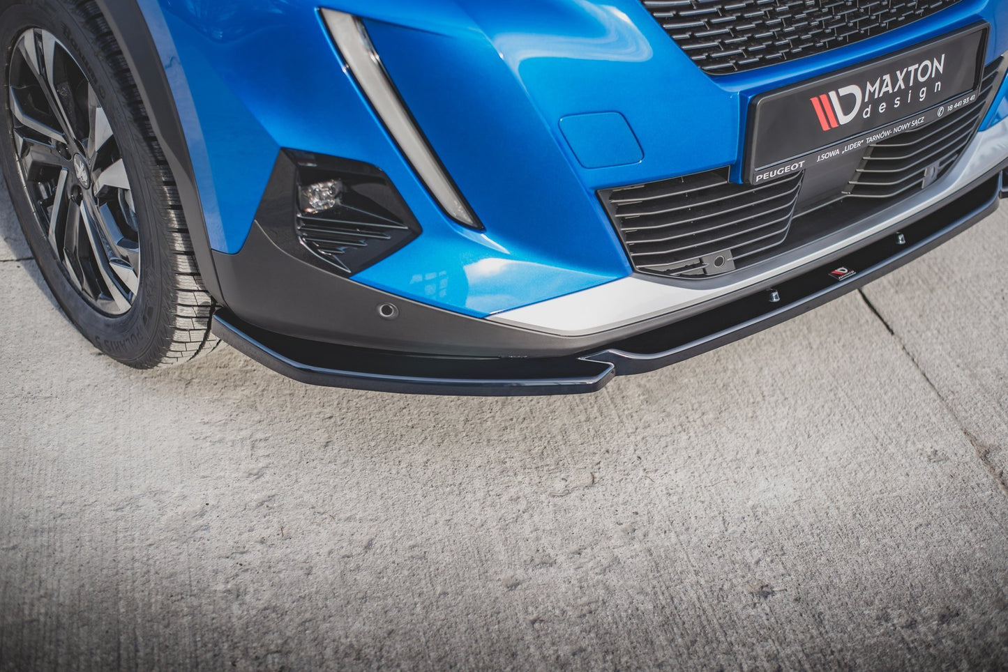 Front Ansatz V.2 für Peugeot 2008 Mk2 schwarz matt