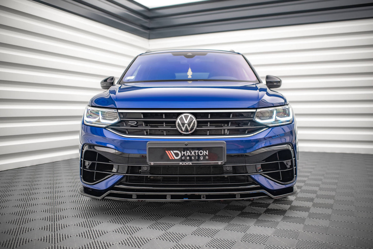Front Ansatz V.1 für Volkswagen Tiguan R / R-Line Mk2 Facelift Carbon Look