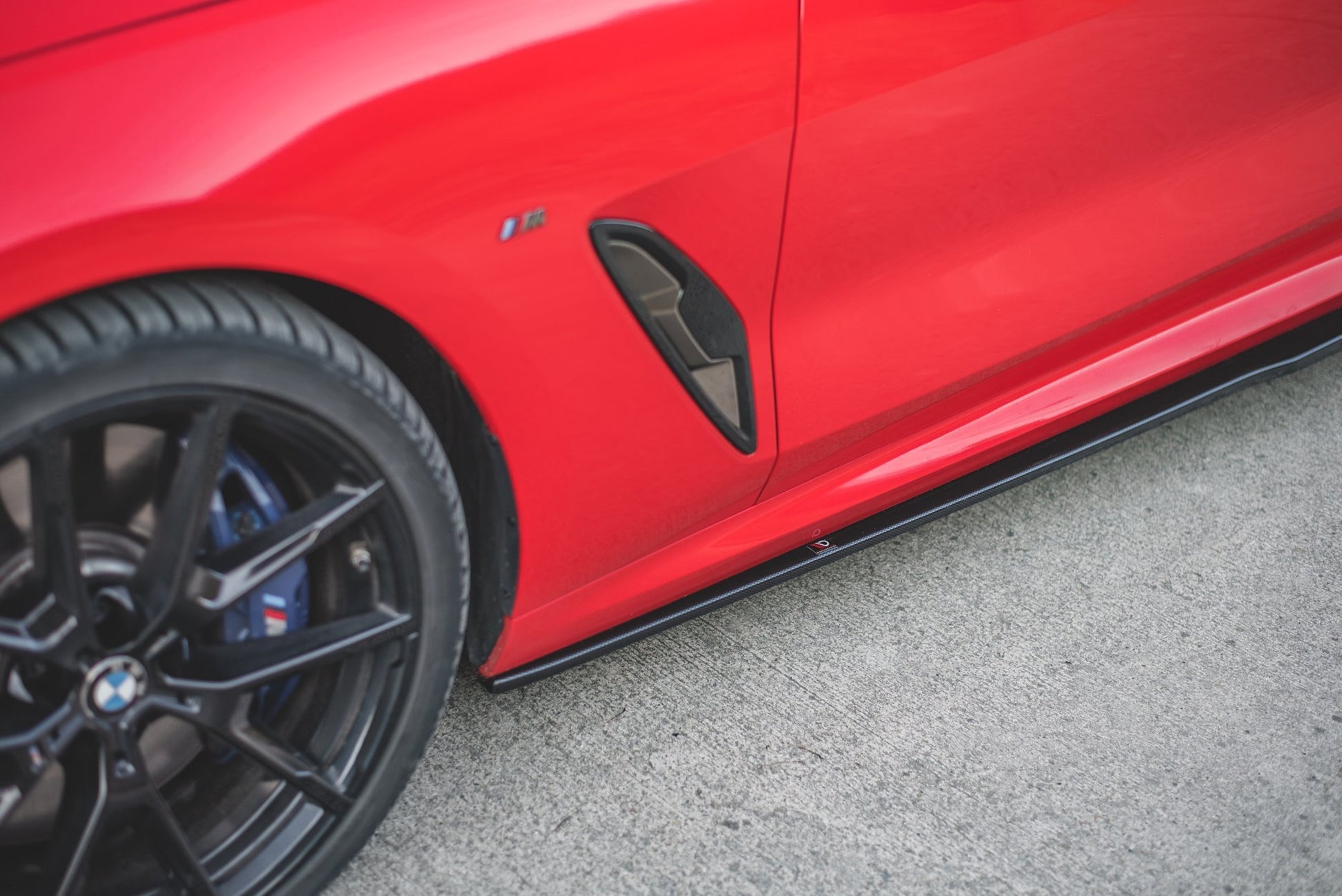 Seitenschweller Ansatz für BMW 8 Coupe M-Paket G15 schwarz Hochglanz