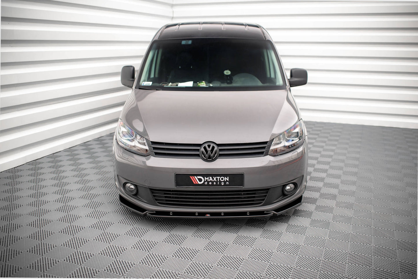 Front Ansatz für Volkswagen Caddy Mk3 Facelift schwarz Hochglanz