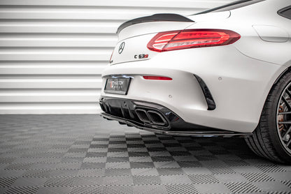 Mittlerer Diffusor Heck Ansatz DTM Look für Mercedes-AMG C 63 AMG Coupe C205 Facelift Carbon Look