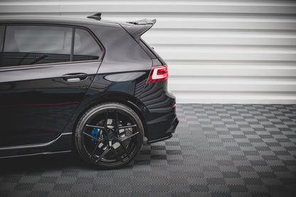 Heck Ansatz Flaps Diffusor V.1 für Volkswagen Golf R Mk8 Carbon Look