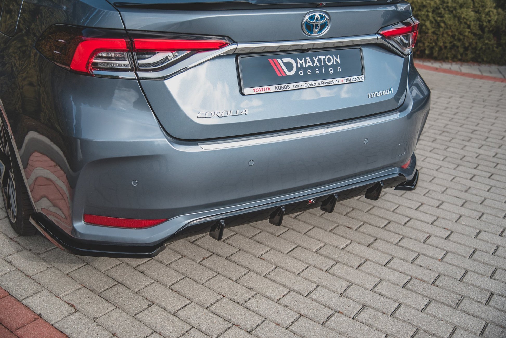 Diffusor Heck Ansatz für Toyota Corolla XII Limousine schwarz matt