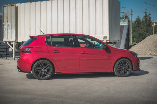 Seitenschweller Ansatz für Peugeot 308 GT Mk2 Facelift schwarz Hochglanz