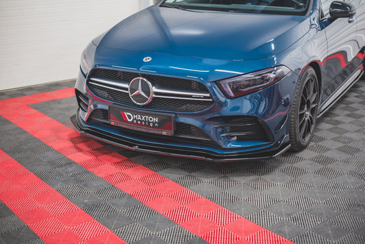 Front Ansatz V.1 für Mercedes A35 AMG Aero W177  schwarz Hochglanz