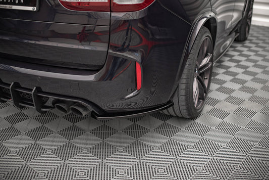 Heck Ansatz Flaps Diffusor für BMW X5 M F15 schwarz matt