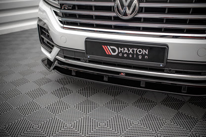Front Ansatz für Volkswagen Touareg R-Line Mk3 schwarz Hochglanz