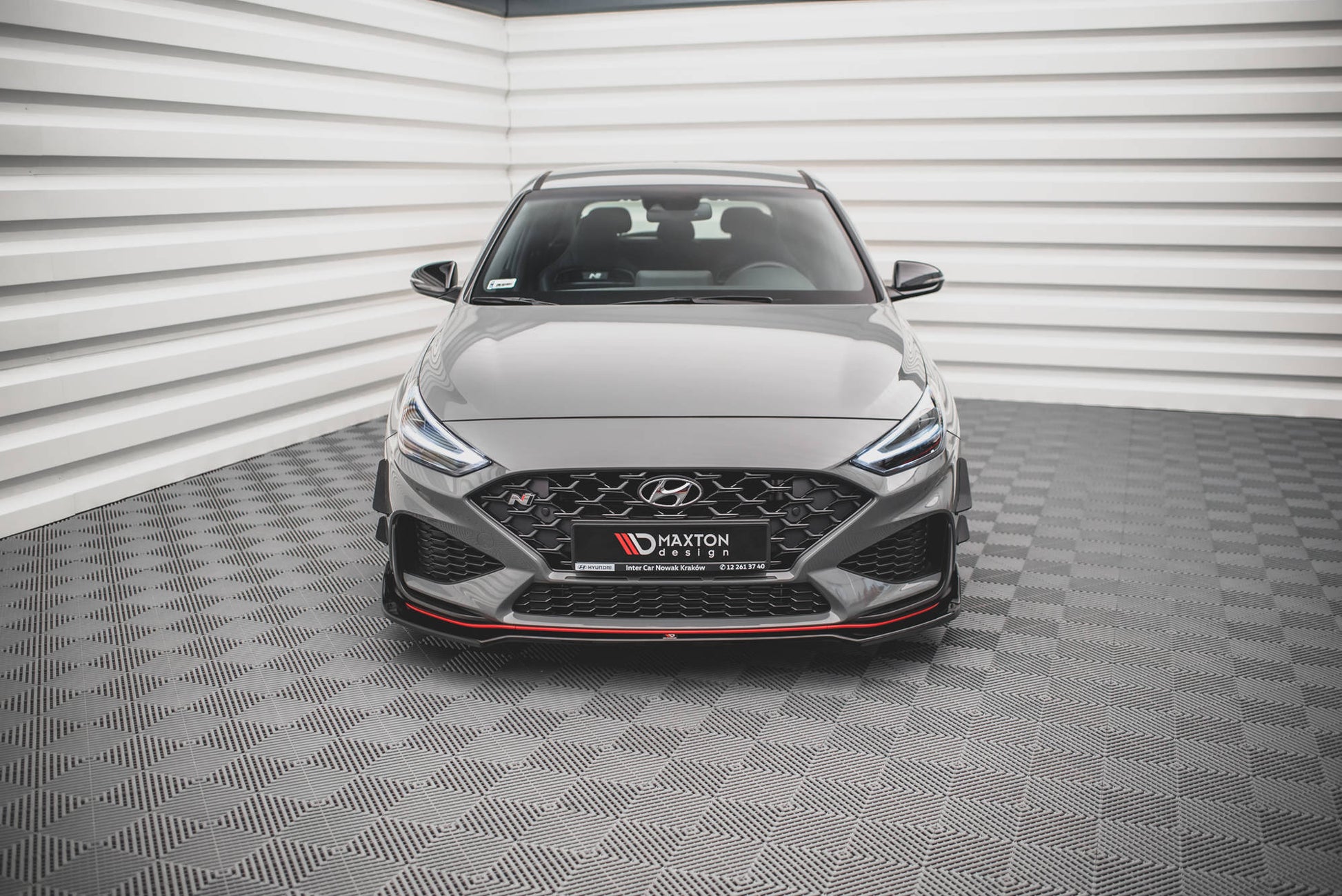 Front Ansatz V.3 für Hyundai I30 N Hatchback/Fastback Mk3 Facelift schwarz Hochglanz