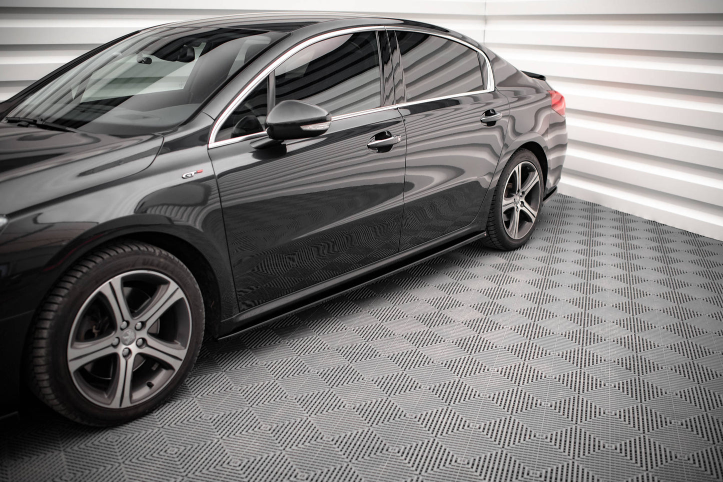 Seitenschweller Ansatz für Peugeot 508 GT Mk1 Facelift schwarz Hochglanz