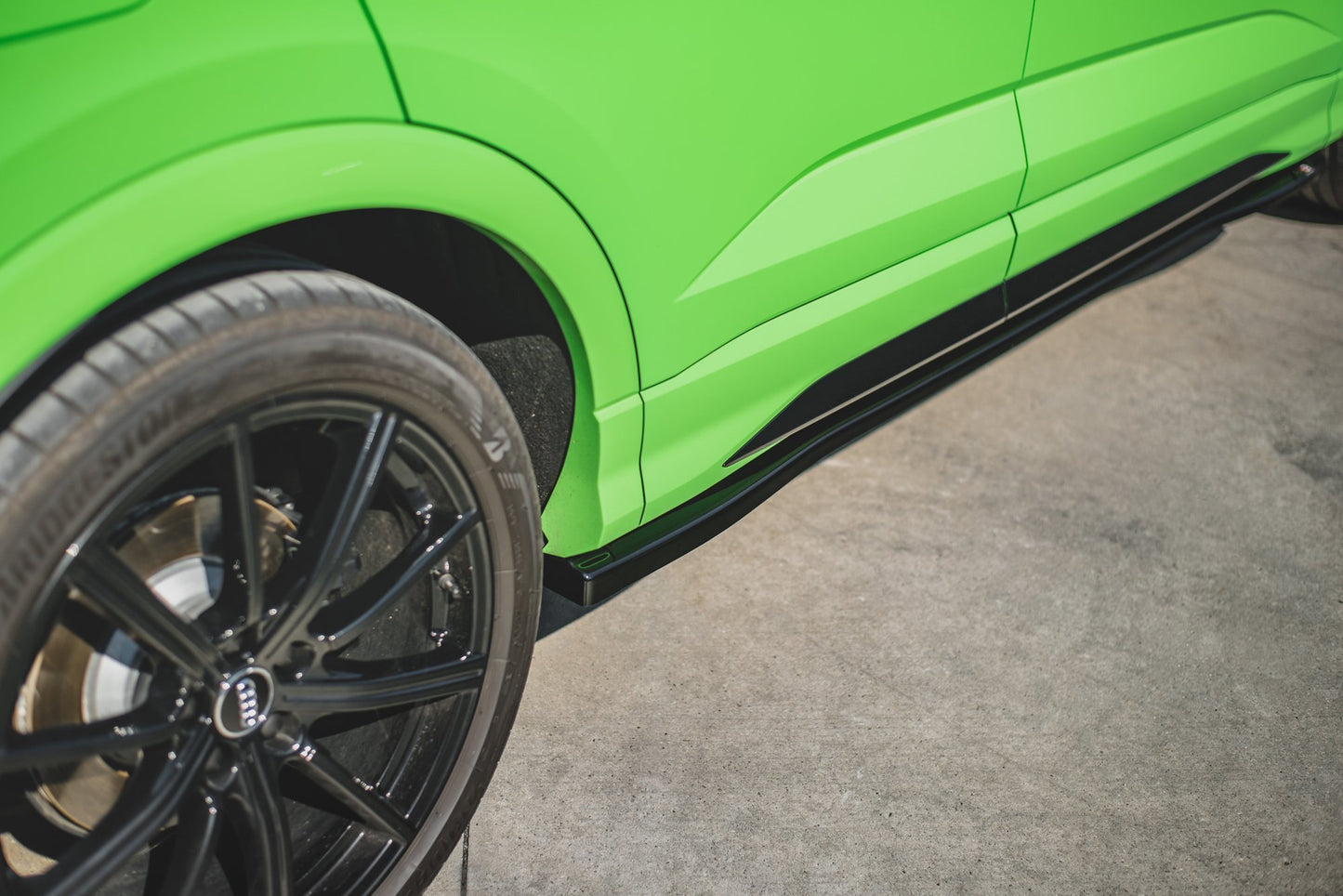 Seitenschweller Ansatz für Audi RSQ3 / Q3 S-Line F3 schwarz Hochglanz