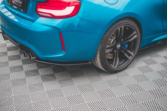 Heck Ansatz Flaps Diffusor V.2 für BMW M2 F87 Carbon Look