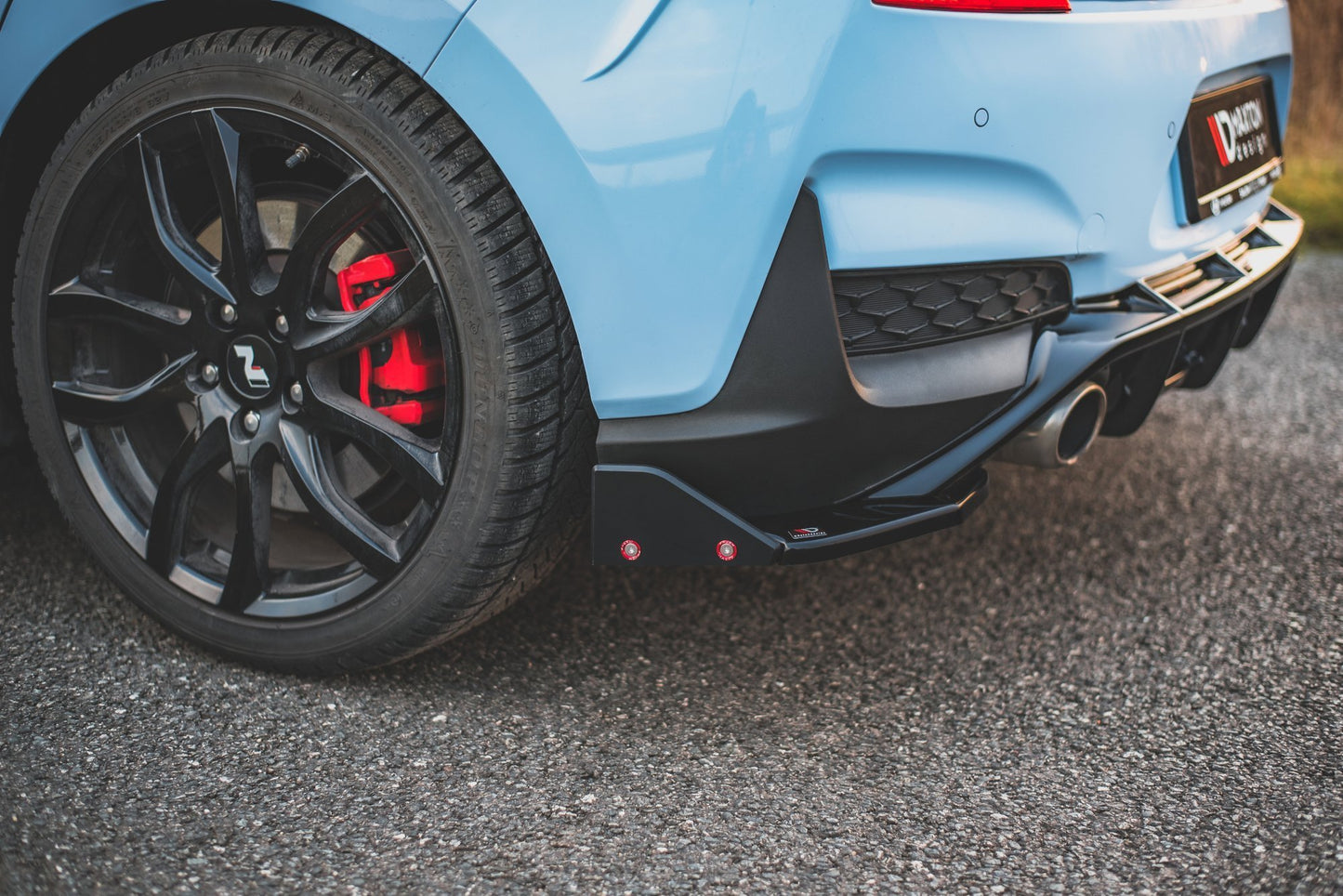 Heck Ansatz Flaps Diffusor +Flaps für V.7 Hyundai I30 N Mk3 Hatchback