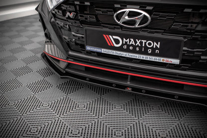 Front Ansatz V.1 für Hyundai I20 N Mk3 schwarz Hochglanz