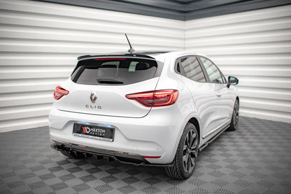 Mittlerer Diffusor Heck Ansatz DTM Look für Renault Clio Mk5 schwarz matt