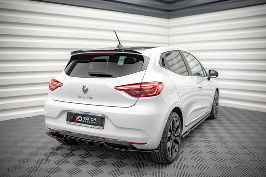 Mittlerer Diffusor Heck Ansatz DTM Look für Renault Clio Mk5 schwarz matt