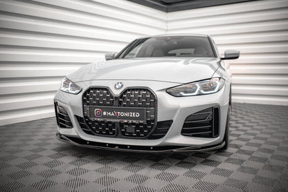 Front Ansatz V.3 für BMW 4er Gran Coupe M-Paket G26 schwarz Hochglanz