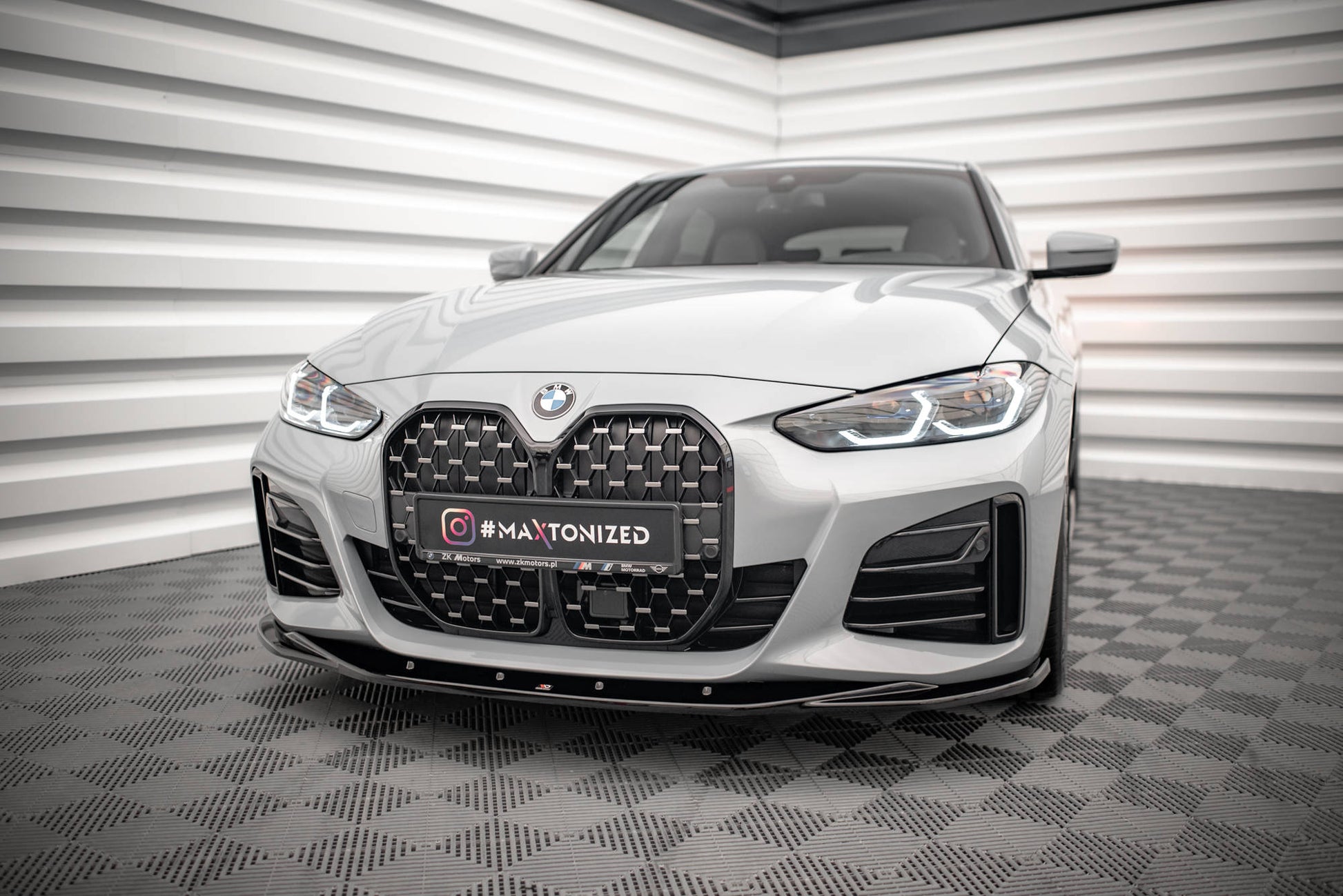 Front Ansatz V.3 für BMW 4er Gran Coupe M-Paket G26 Carbon Look