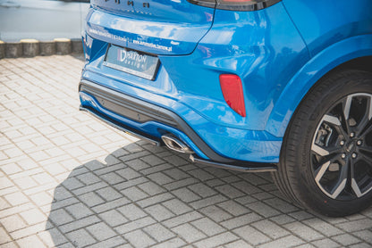 Heck Ansatz Flaps Diffusor für Ford Puma ST-Line Carbon Look