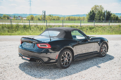 Heck Ansatz Flaps Diffusor für Fiat 124 Spider Abarth schwarz matt