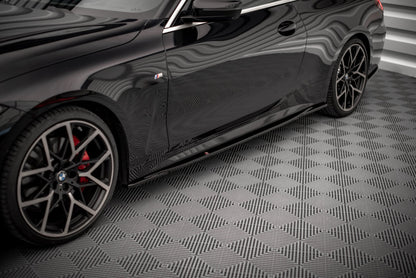 Seitenschweller Ansatz für V.3 für BMW 4er M-Paket G22 Carbon Look