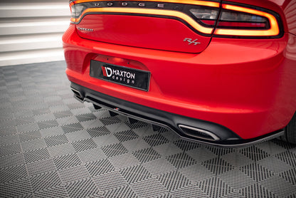 Mittlerer Diffusor Heck Ansatz DTM Look für Dodge Charger RT Mk7 Facelift Carbon Look