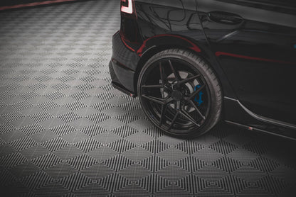 Heck Ansatz Flaps Diffusor V.3 für Volkswagen Golf R Mk8 schwarz Hochglanz
