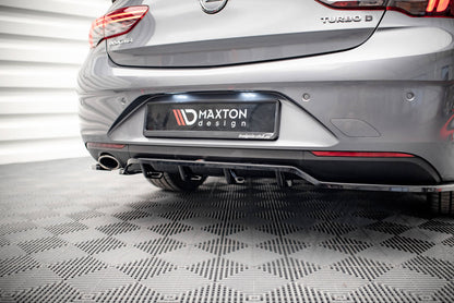 Mittlerer Diffusor Heck Ansatz DTM Look für Opel Insignia Mk2 schwarz matt