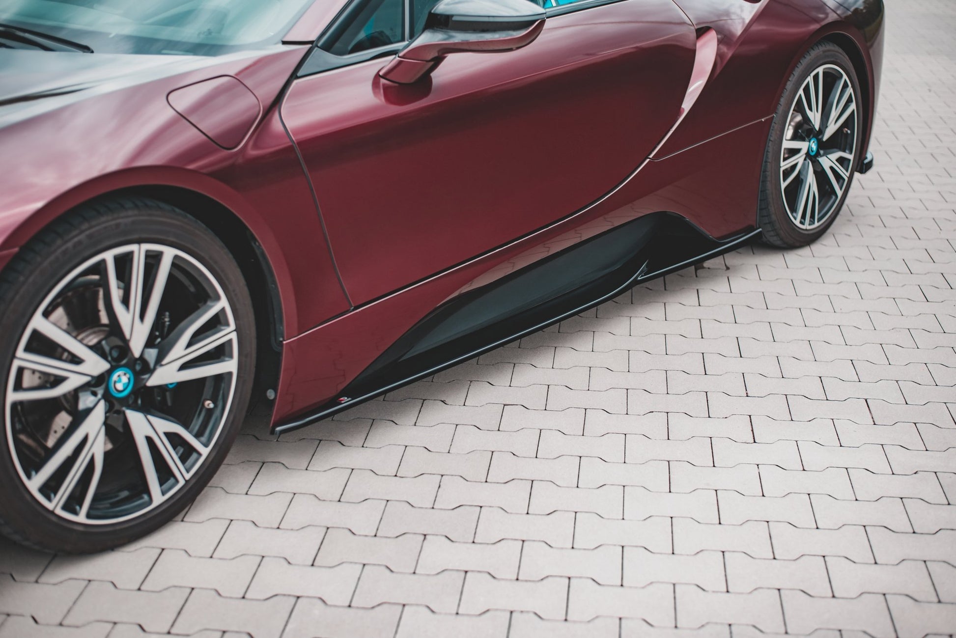 Seitenschweller Ansatz für BMW i8 Carbon Look