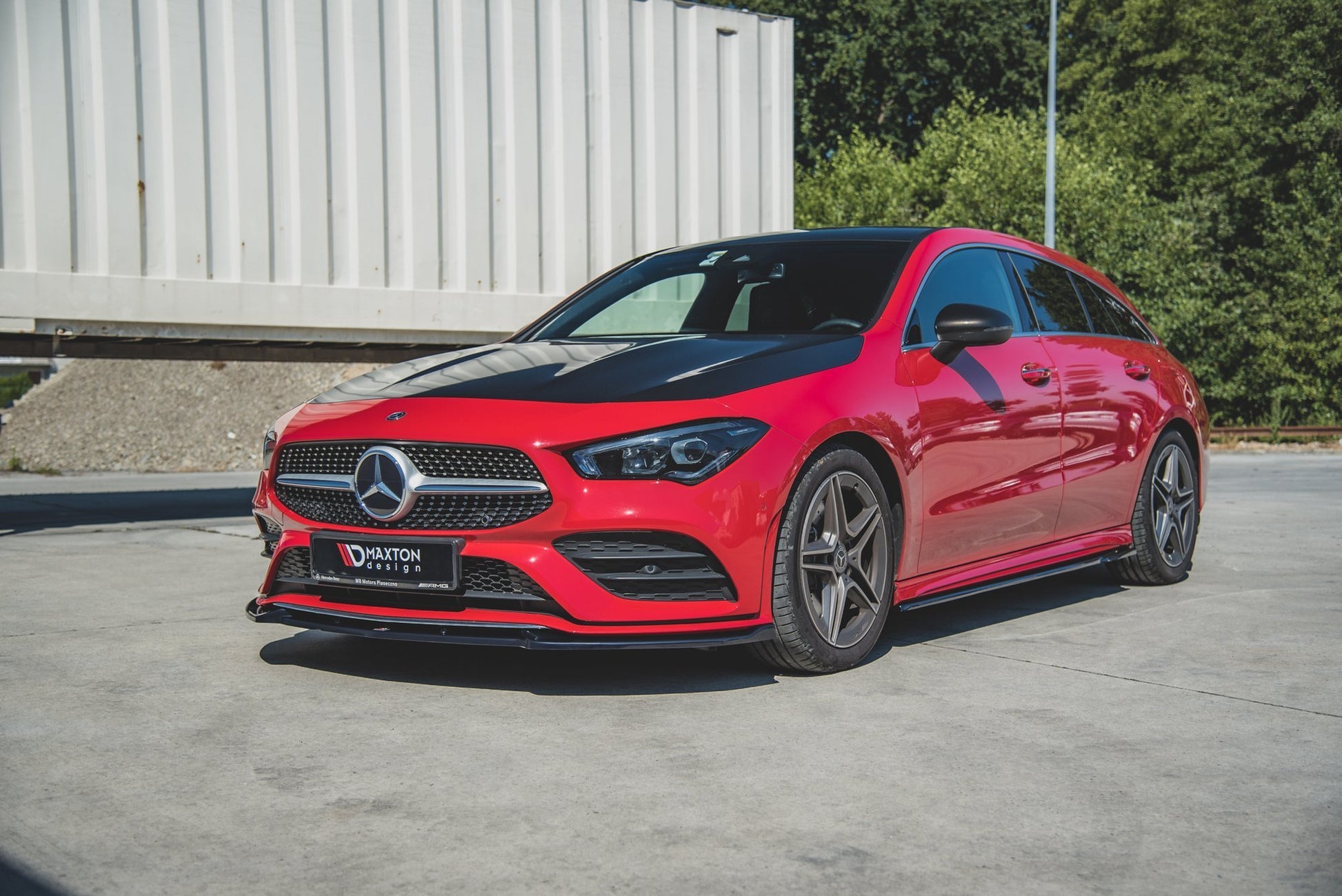 Front Ansatz V.2 für Mercedes-Benz CLA A35 AMG / AMG-Line C118 schwarz Hochglanz